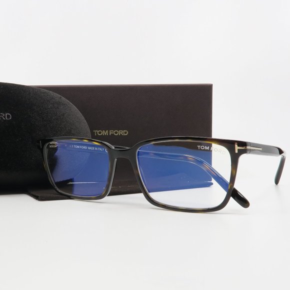 Tom Ford TF 5802-B 052 New Tortoise Blue Light Block Eyeglasses 55mm with box - Picture 7 of 7
